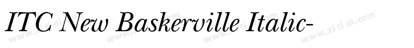 ITC New Baskerville Italic字体转换